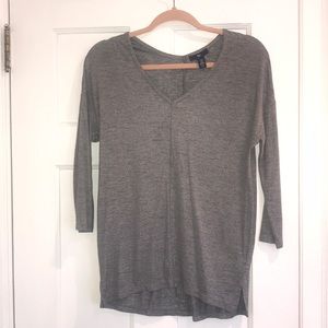 3/4 length Sleeve Gray Gap T-Shirt